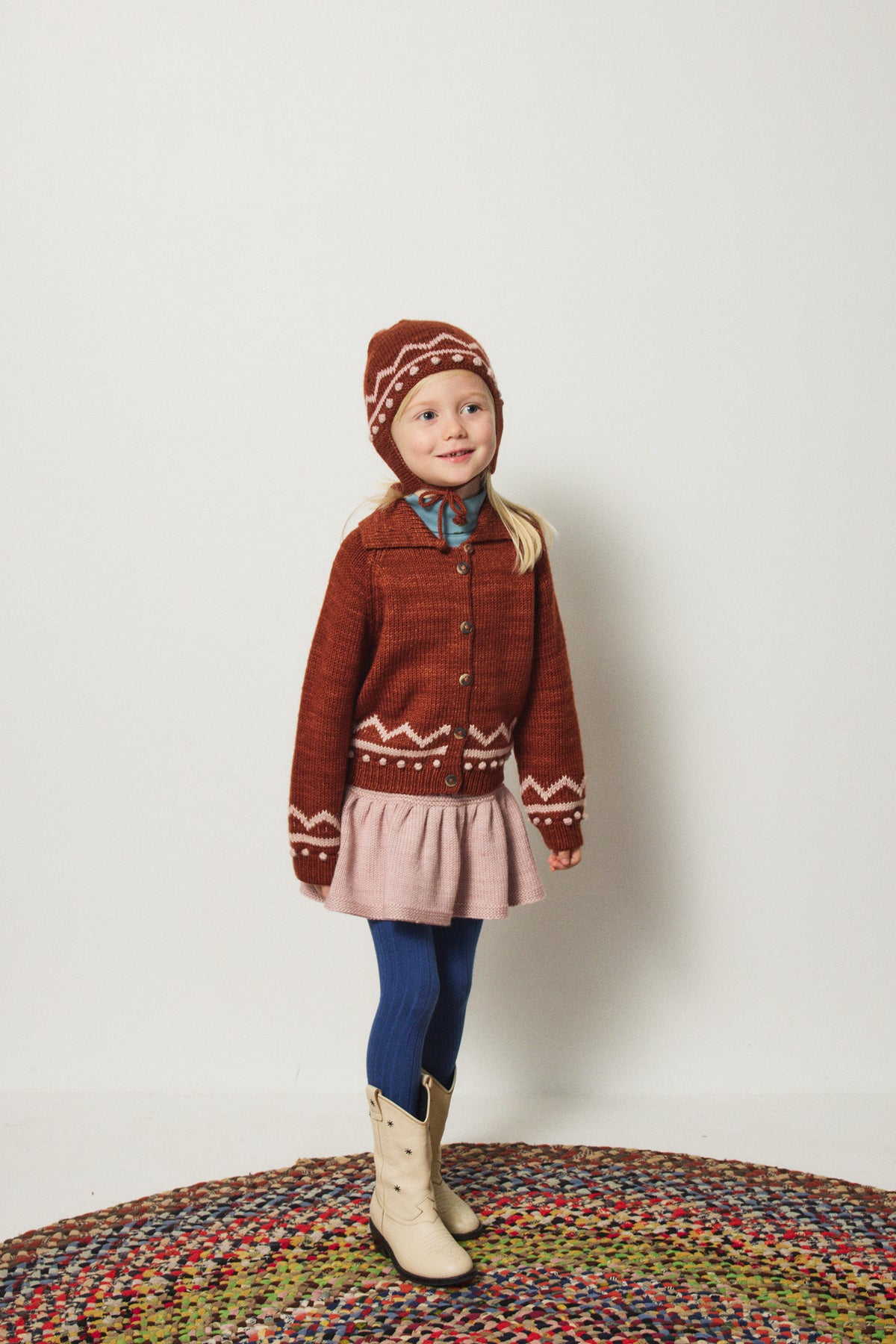 Zig Zag Pointy Peak Hat - Cedar