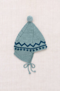 Zig Zag Pointy Peak Hat - Slate
