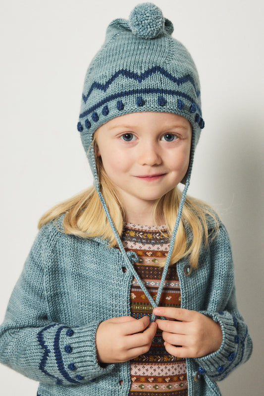 Zig Zag Pointy Peak Hat - Slate
