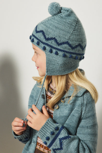 Zig Zag Pointy Peak Hat - Slate