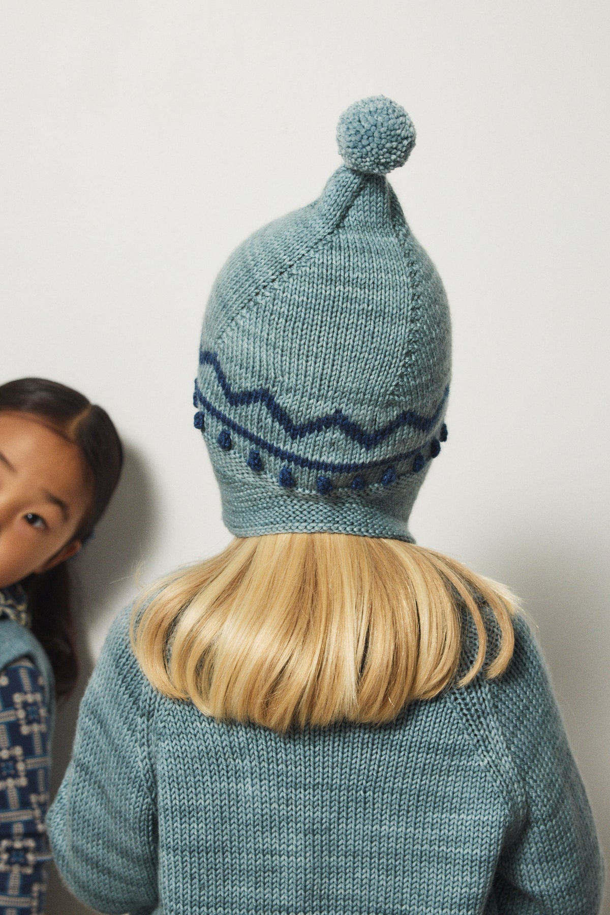 Zig Zag Pointy Peak Hat - Slate