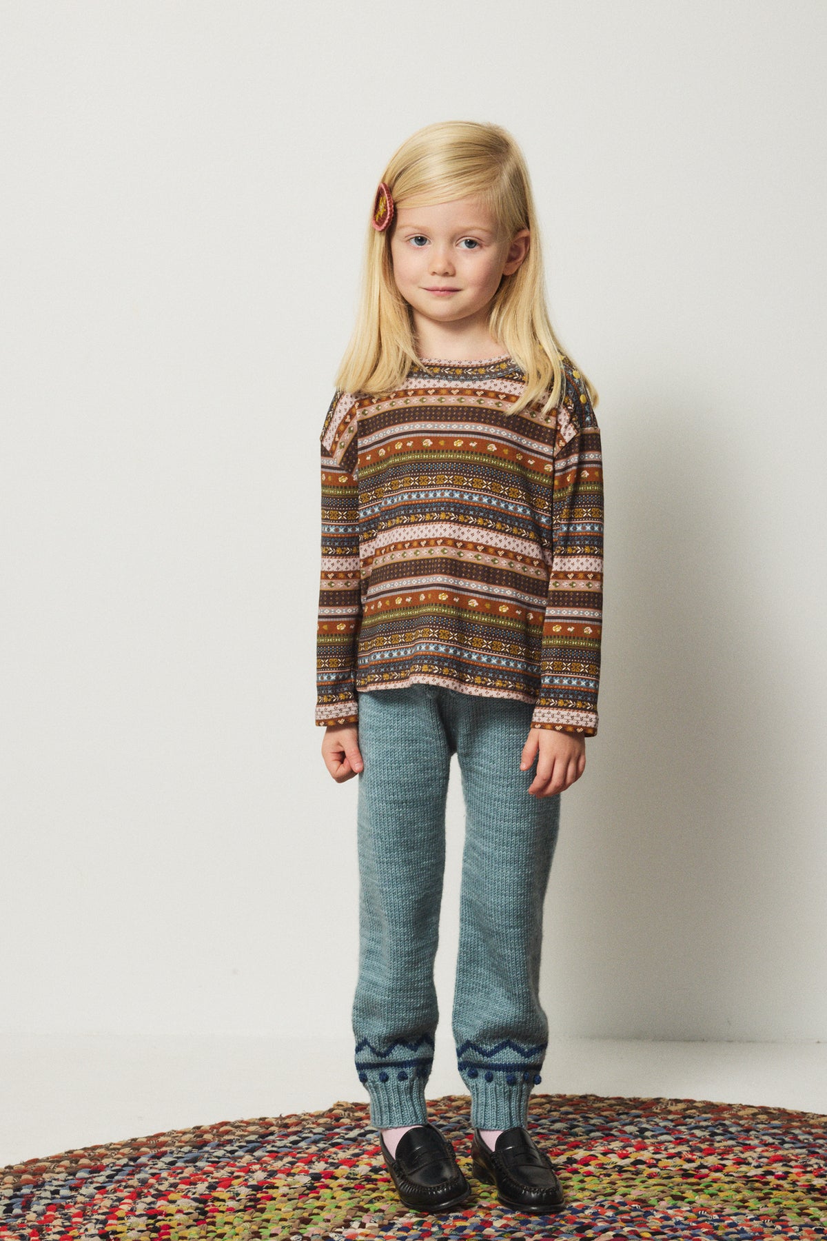 Zig Zag Snowy Day Legging - Slate