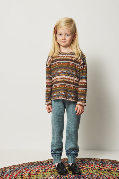 Zig Zag Snowy Day Legging - Slate