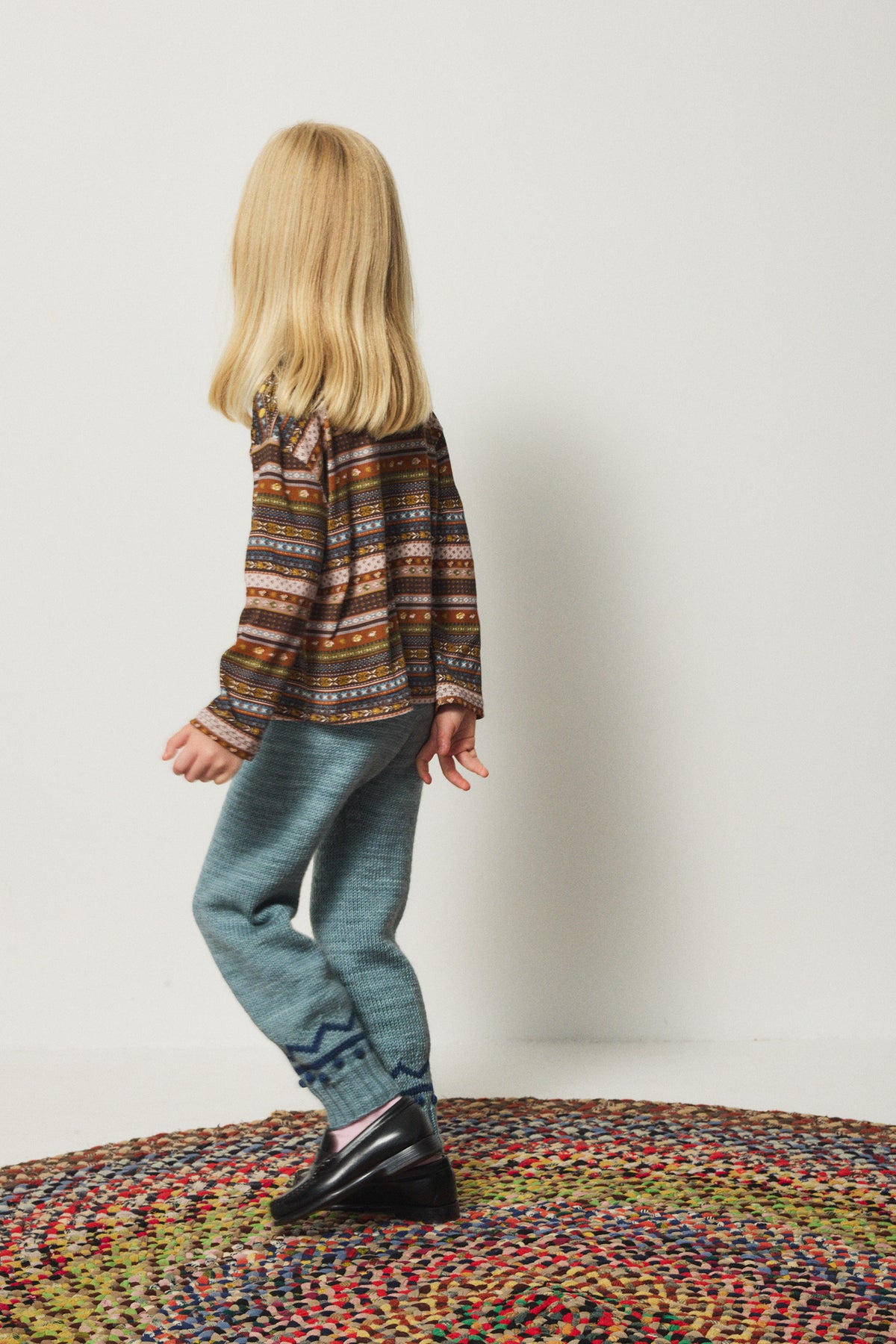 Zig Zag Snowy Day Legging - Slate