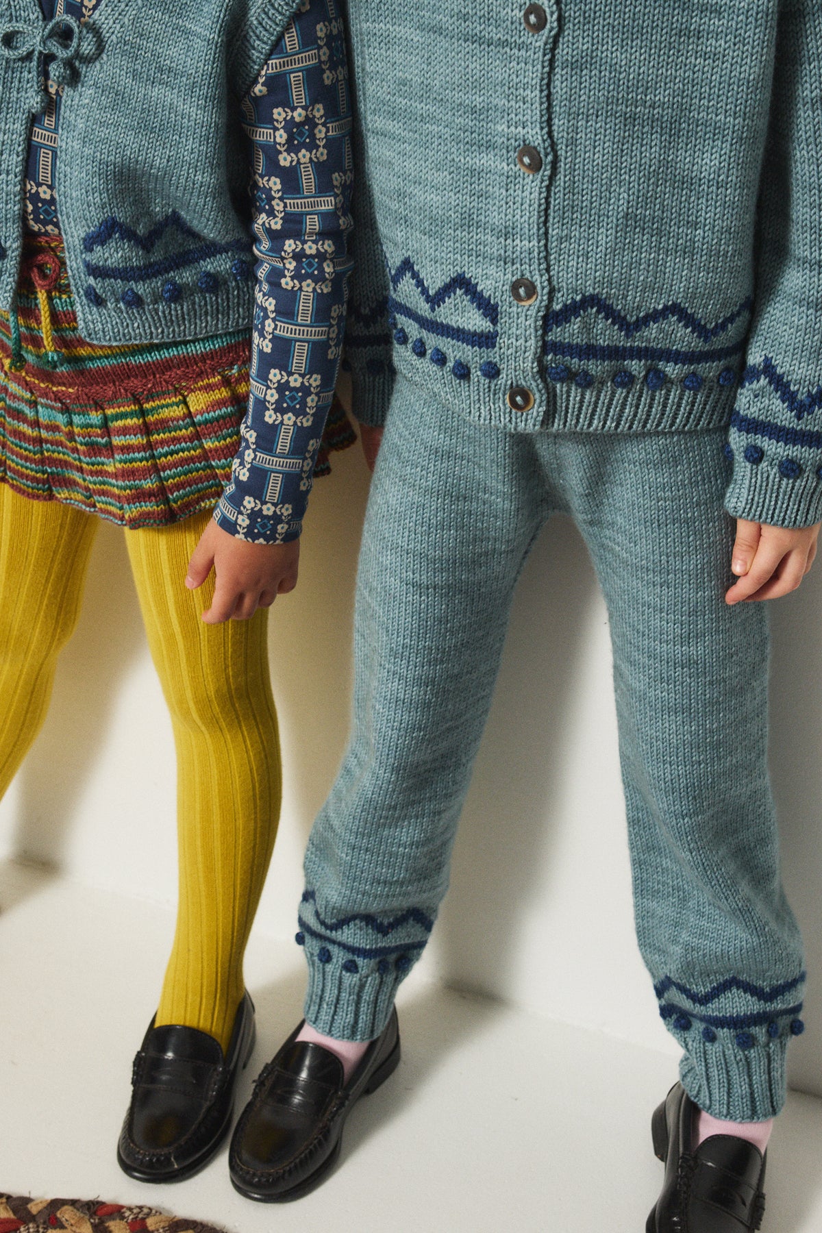 Zig Zag Snowy Day Legging - Slate