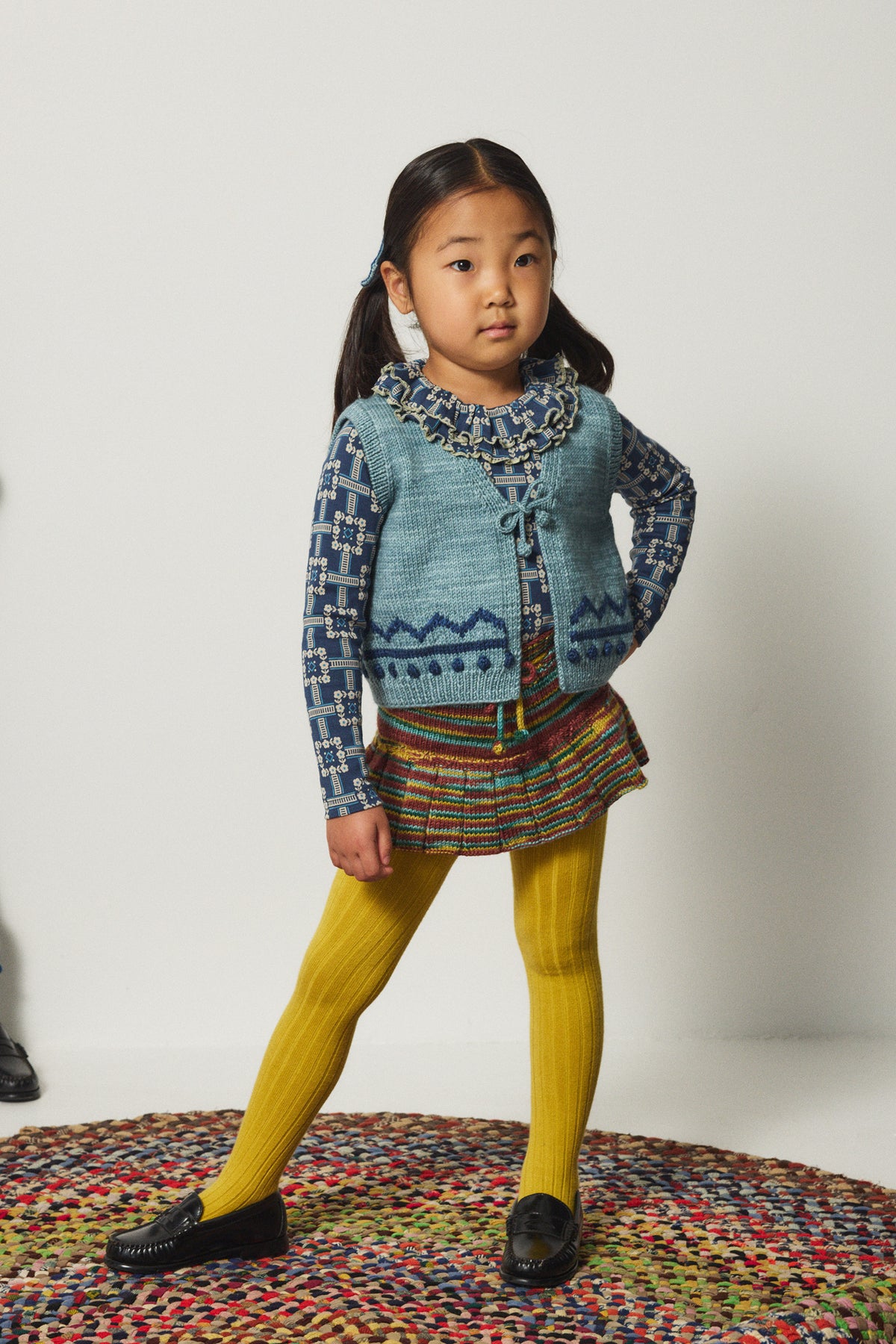 Zig Zag Vest - Slate