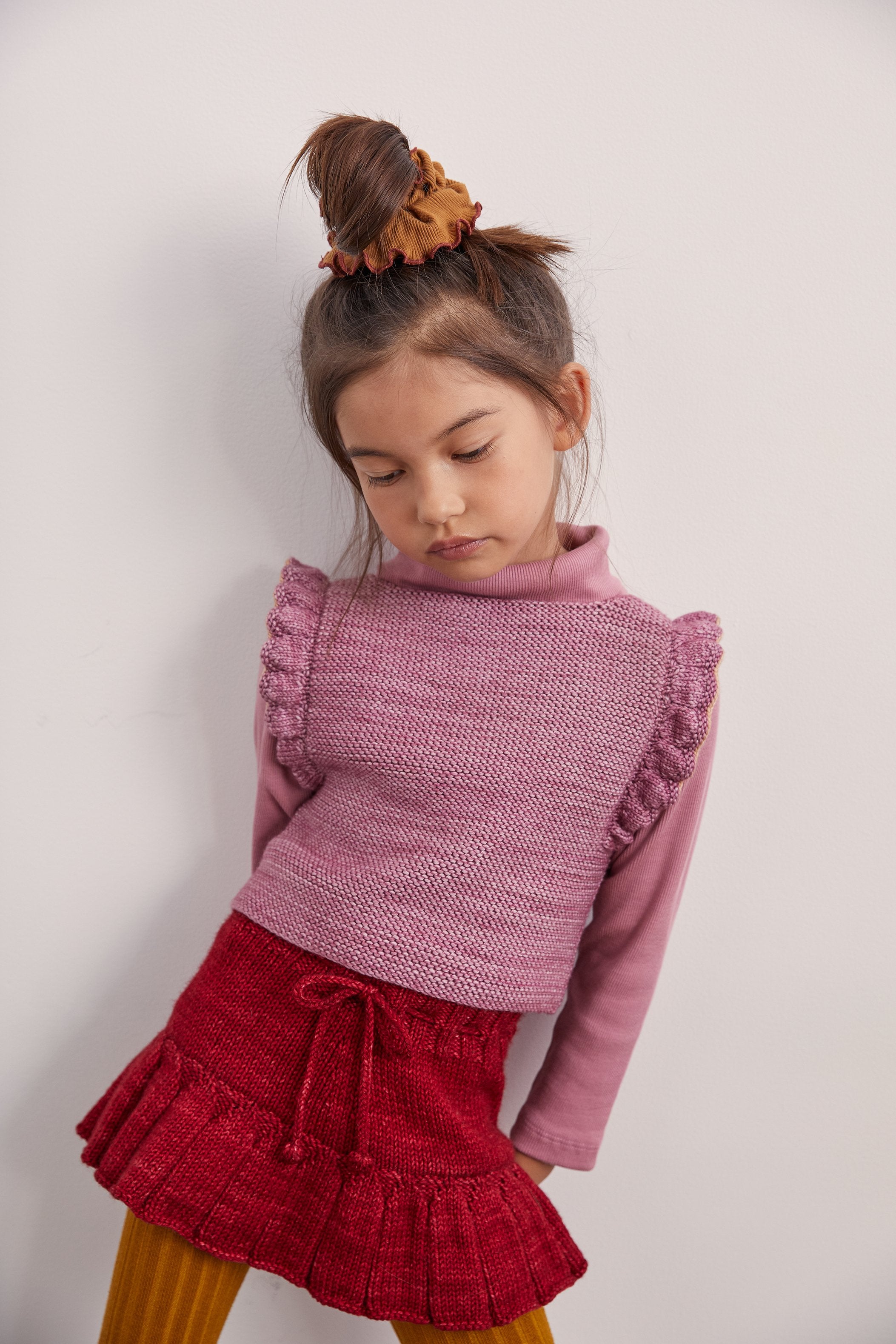 mishaandpuff antique rose vest 6-7y-