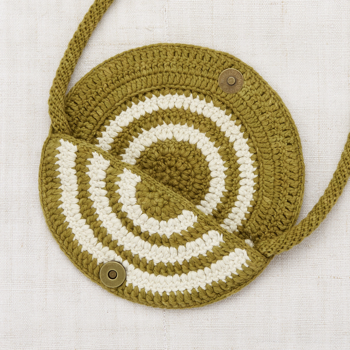 Crochet Half Moon Bag - Tarragon