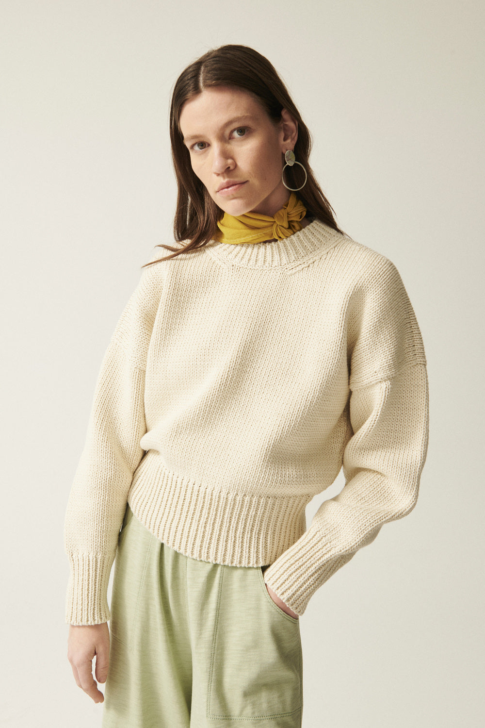 Adult Cotton Deck Sweater - Marzipan