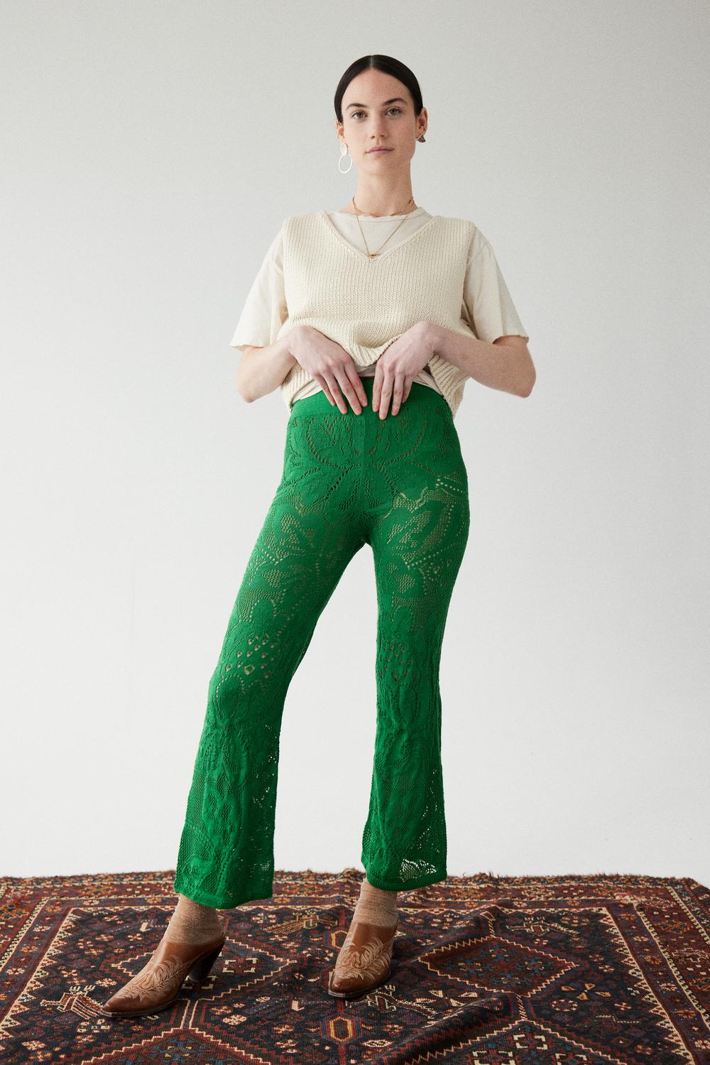 Adult Lace Session Pant - Bottle Green