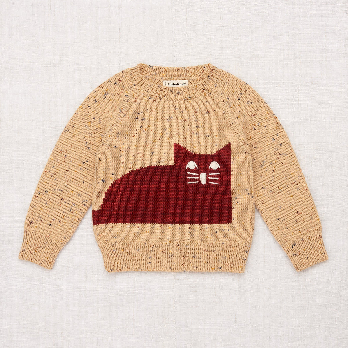 Cat Sweater - Camel Confetti