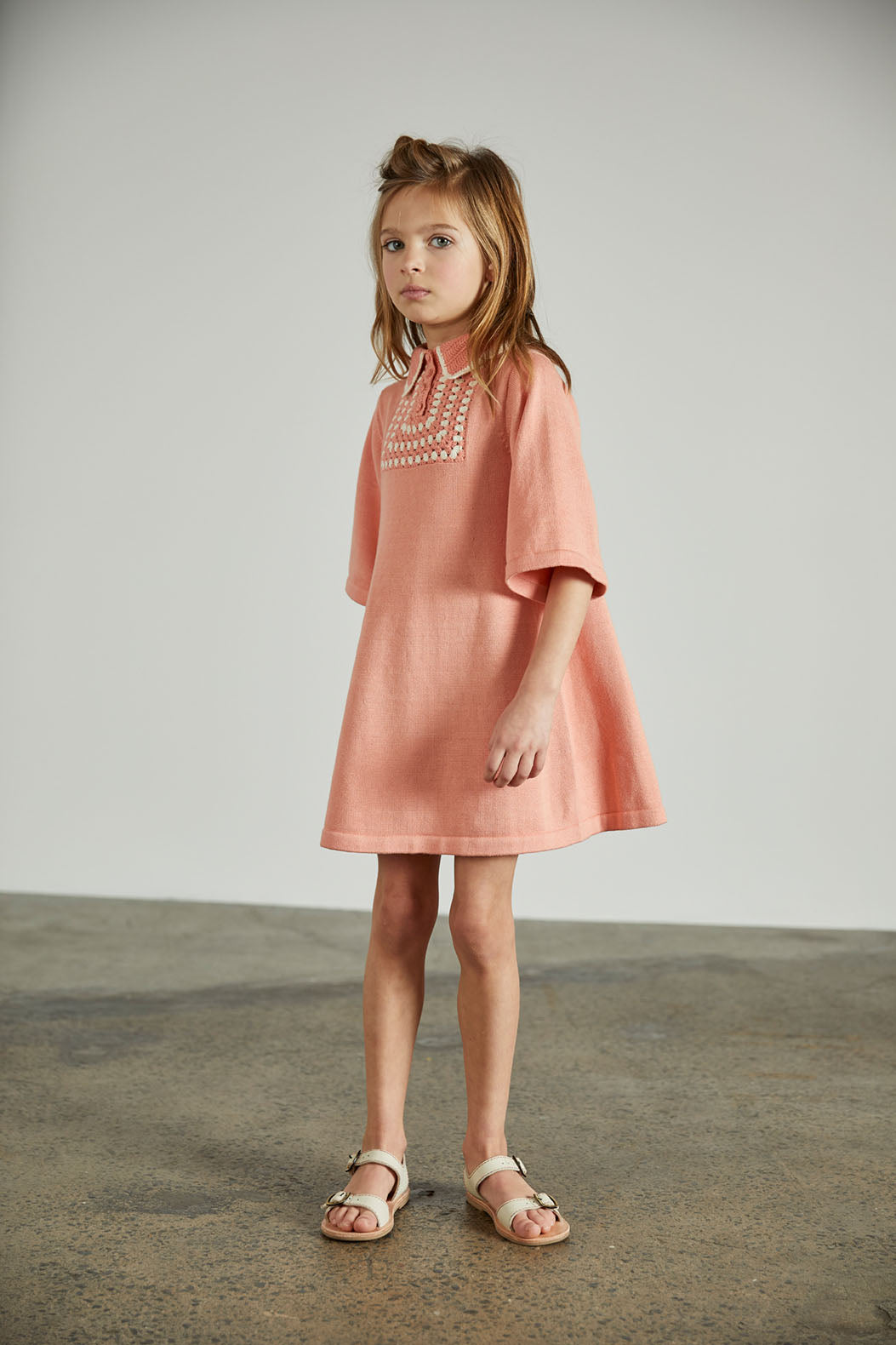 Emma Dress - Coral - Misha & Puff