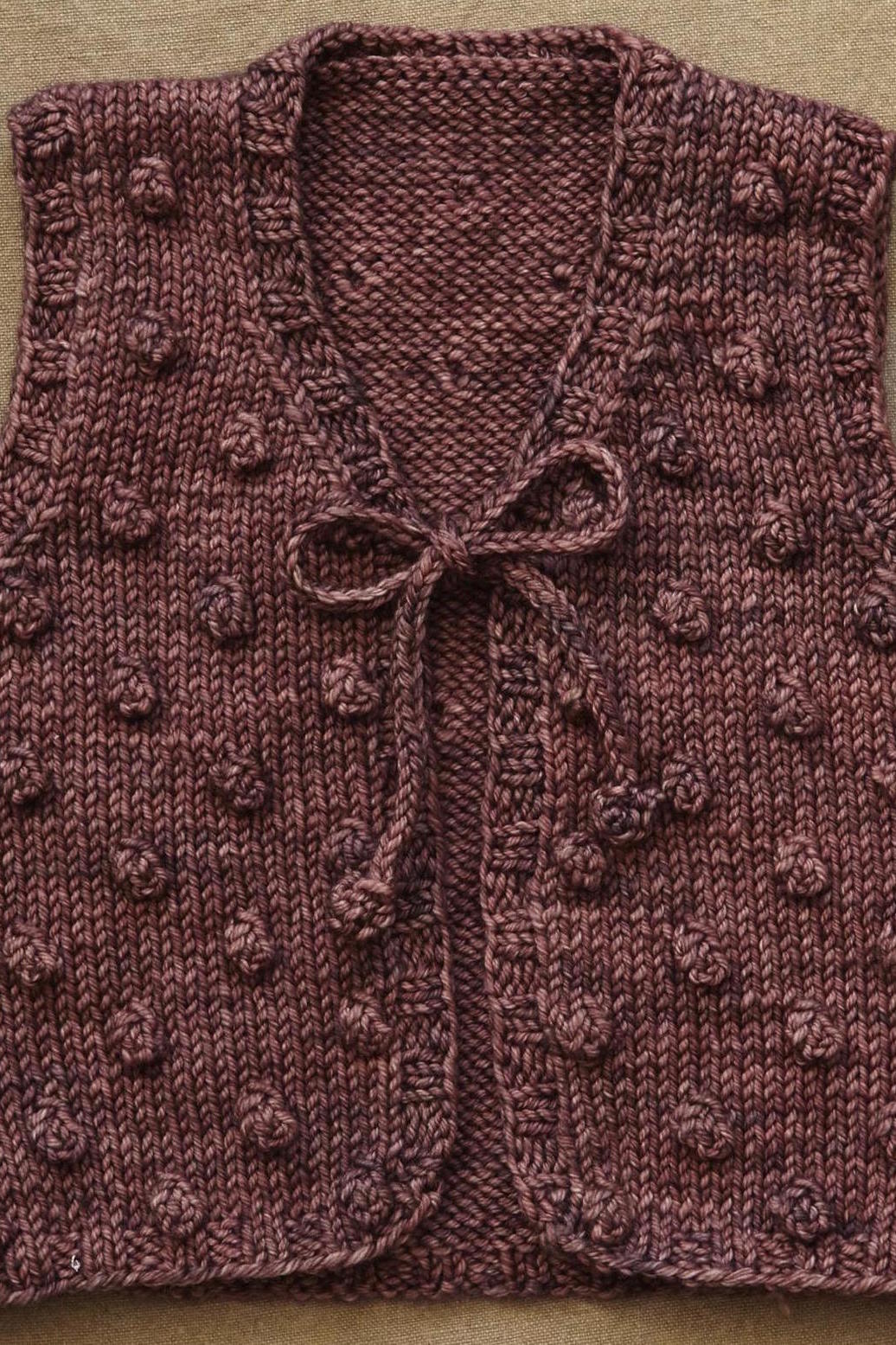 Digital Knitting Pattern - Popcorn Vest - Misha & Puff