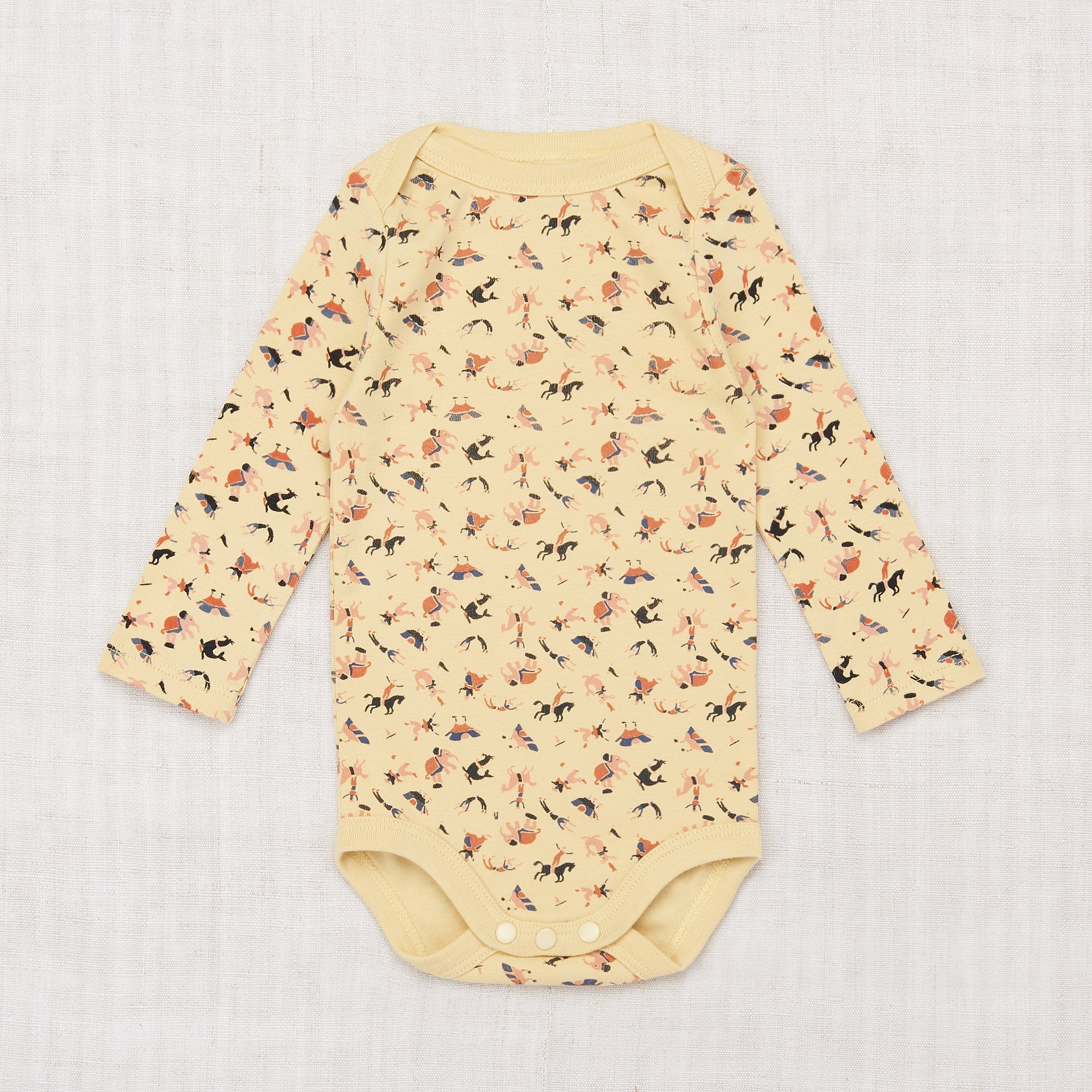 Layette Circus Print Lap Onesie - Misha & Puff