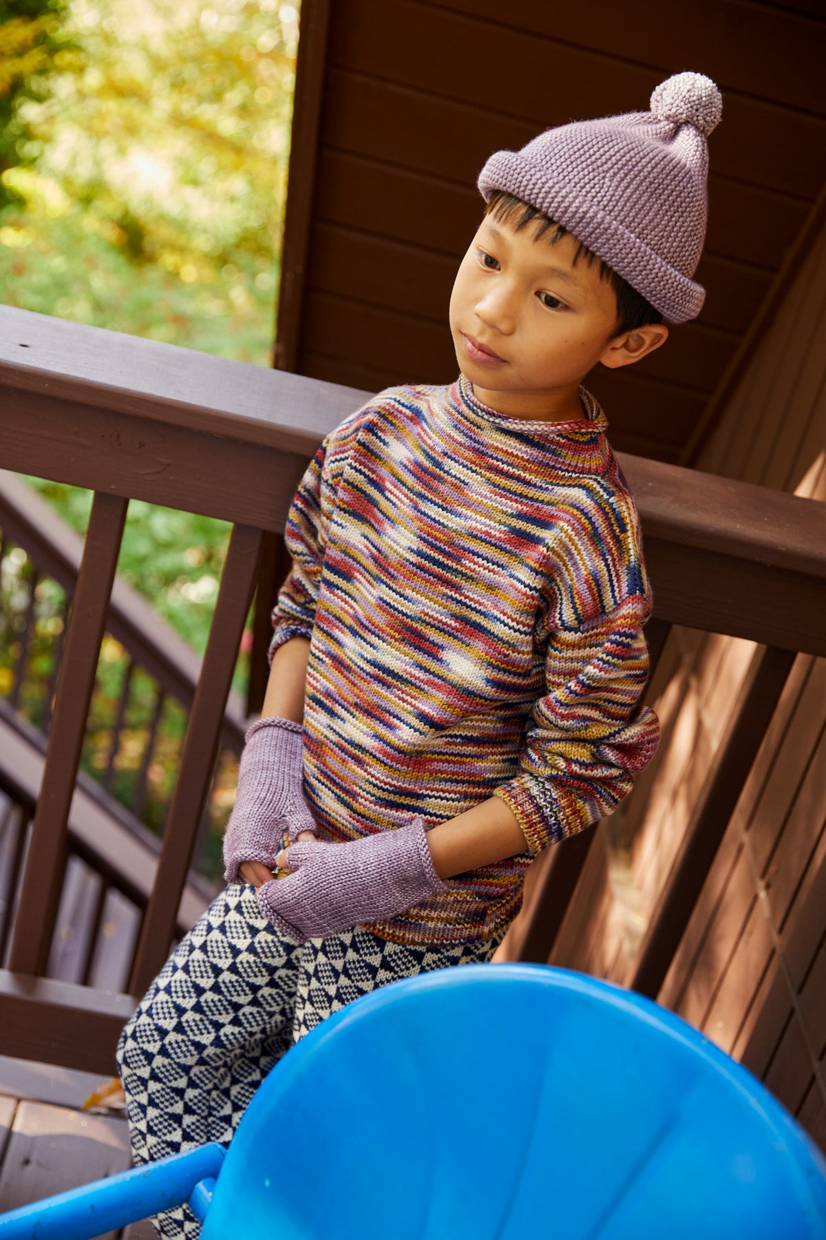 Misha&Puff☆square intarsia sweater☆2-3y