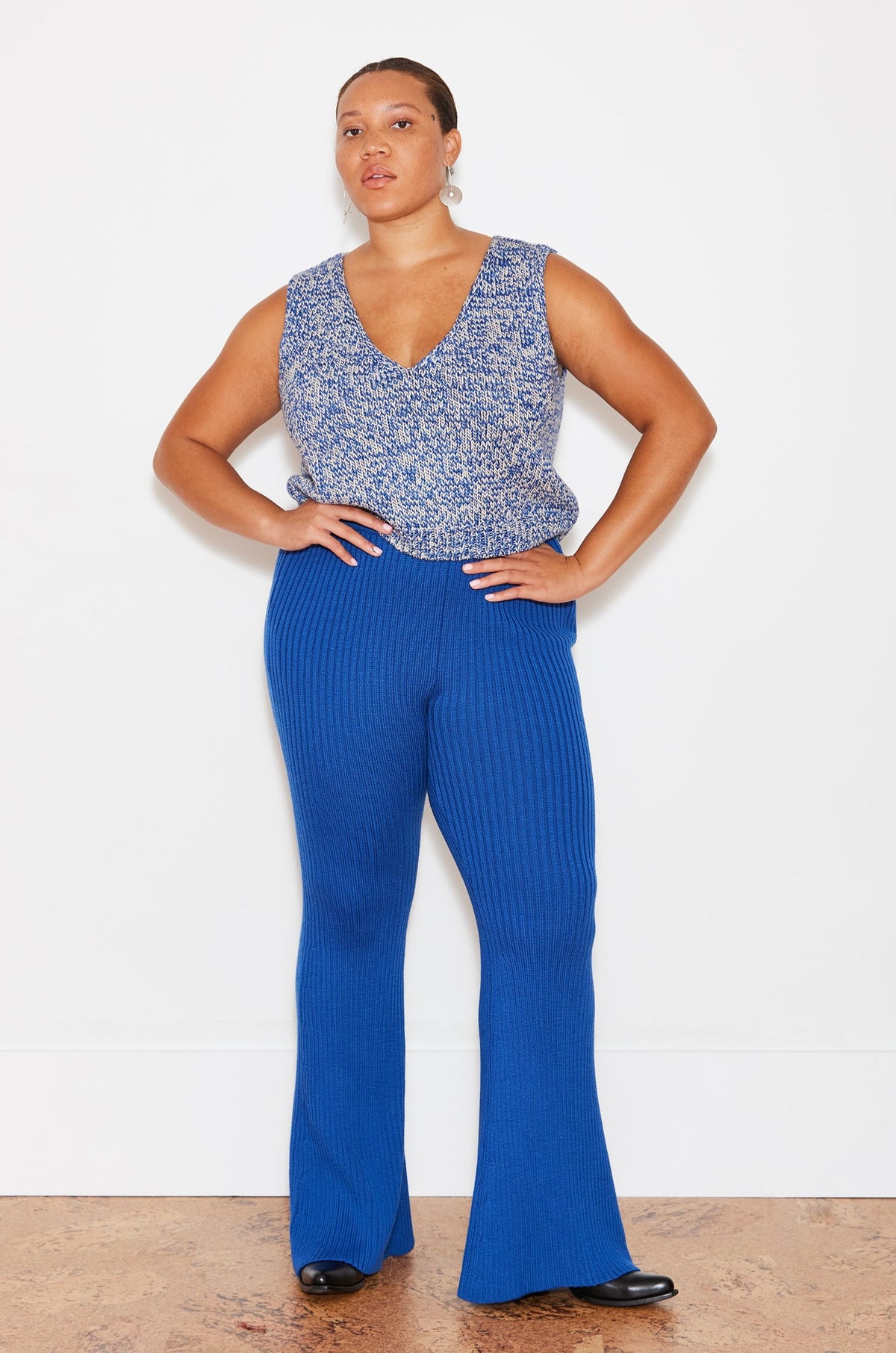 Adult Line Bell Pant - Blueberry