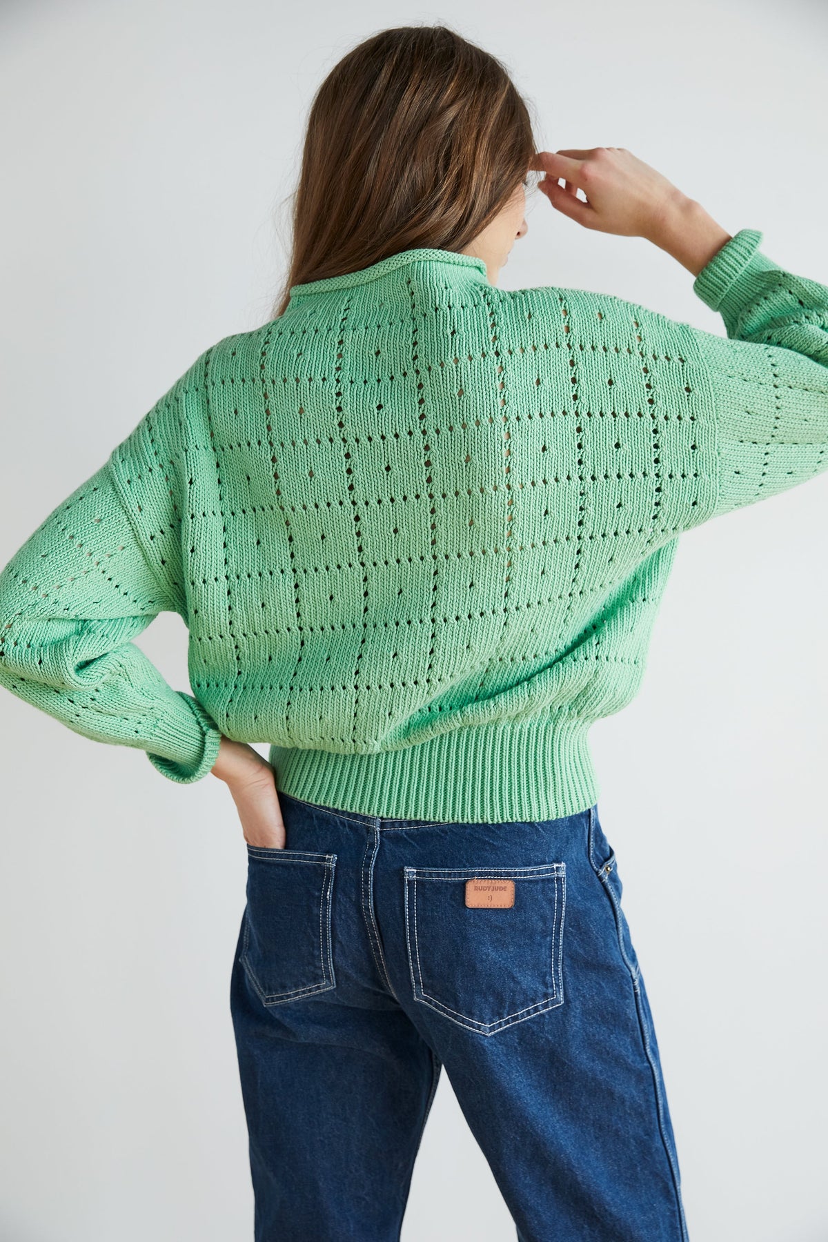 Adult Windowpane Sweater - Peapod