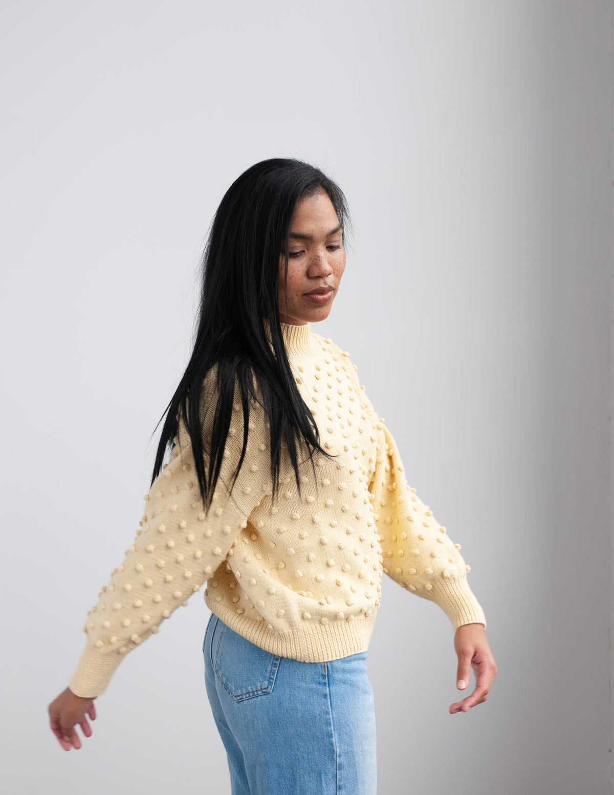 Summer Popcorn Sweater / Buttercream