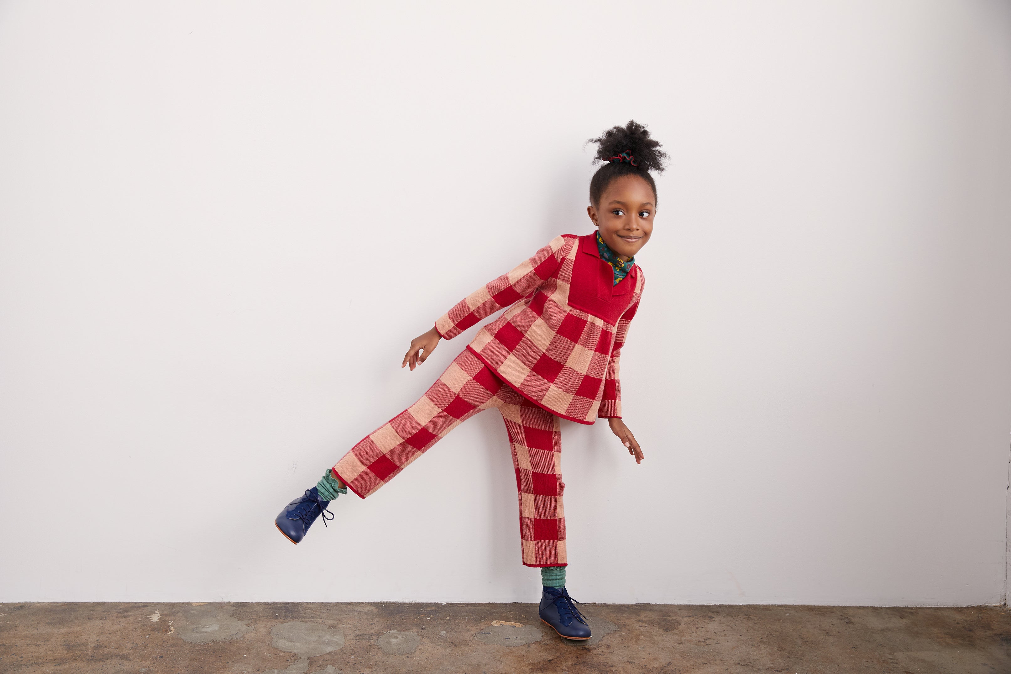 Plaid Tunic - Misha & Puff