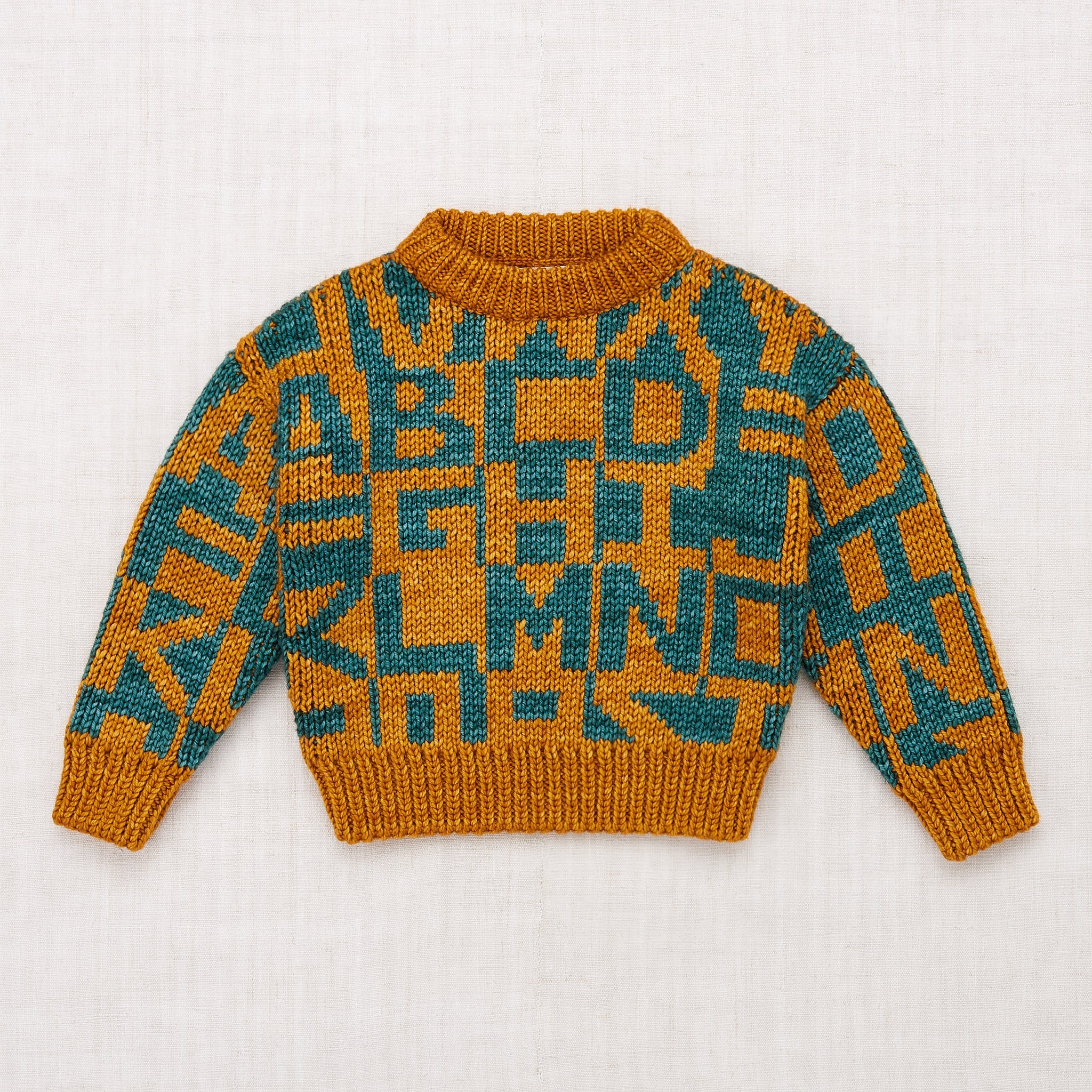 misha and puff alphabet sweater 2-3y