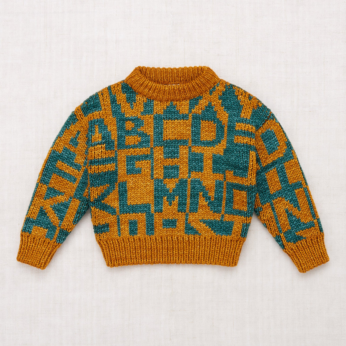 misha\u0026puff Alphabet Intarsia Sweater 5-6