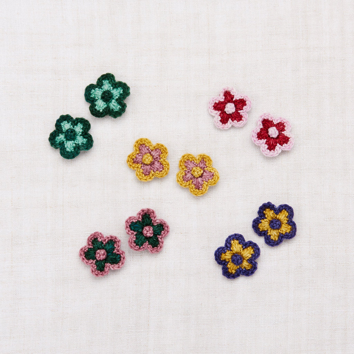 Medium Crochet Flower Clip
