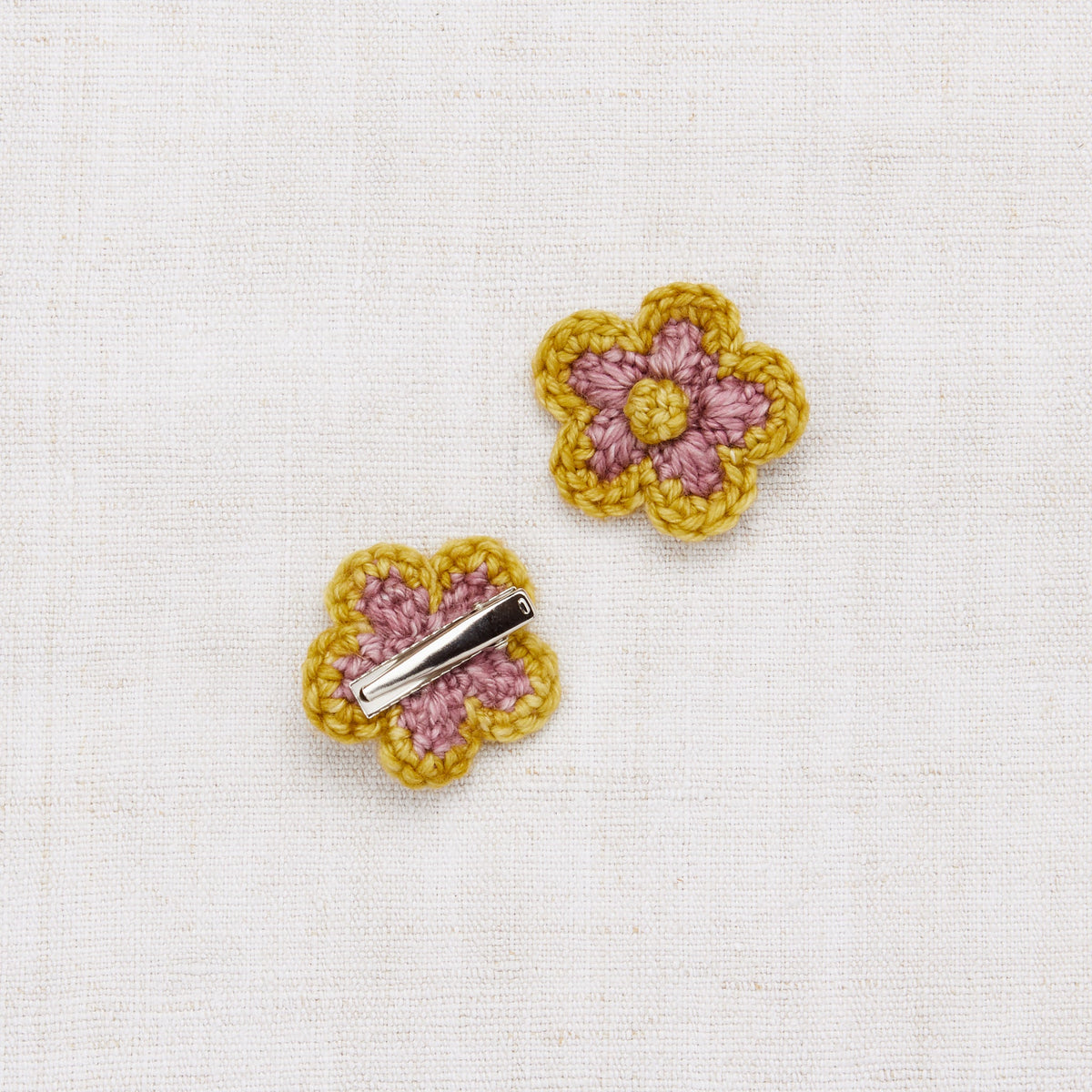 Medium Crochet Flower Clip