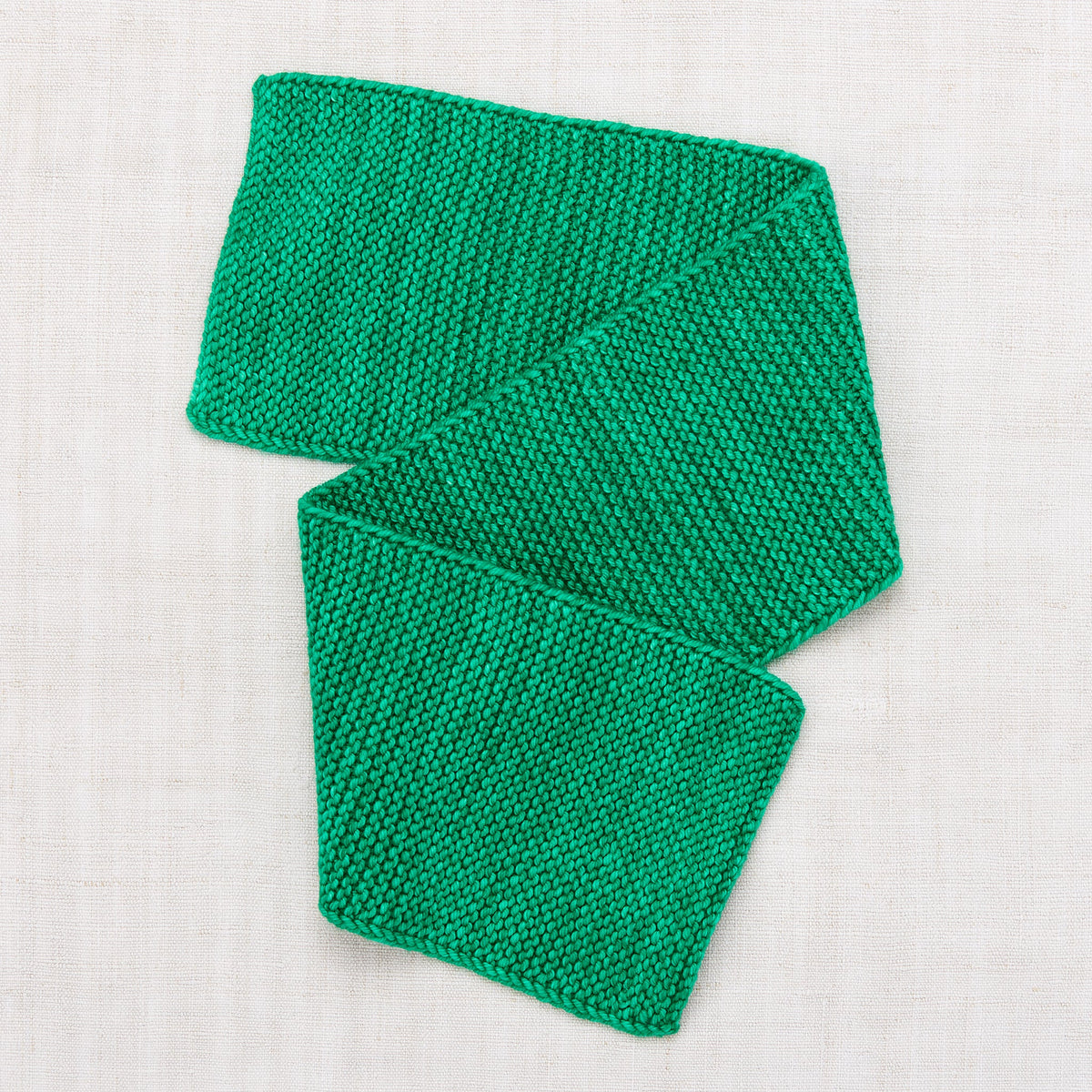 Garter Stitch Scarf - Emerald