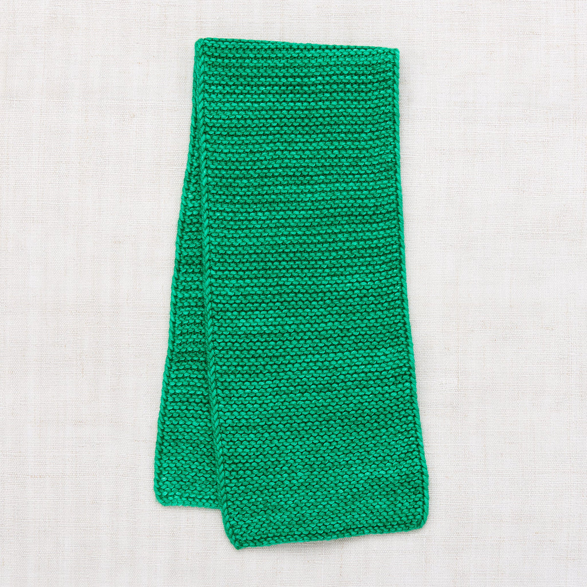 Garter Stitch Scarf - Emerald