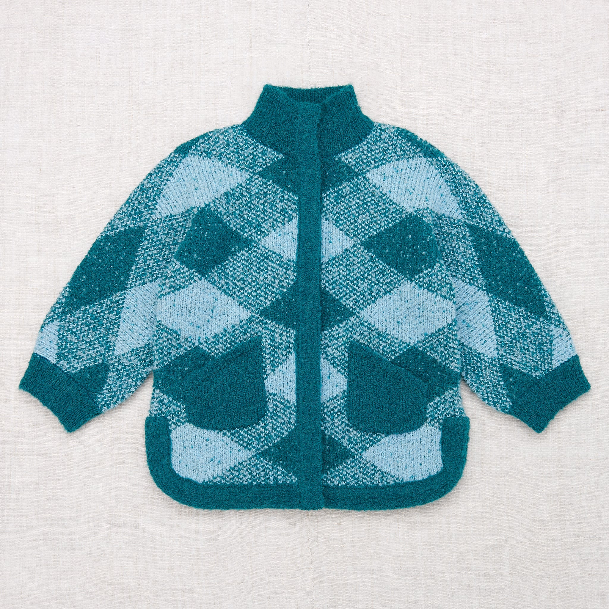 Misha&Puff☆Plaid Boucle Poncho☆2y-