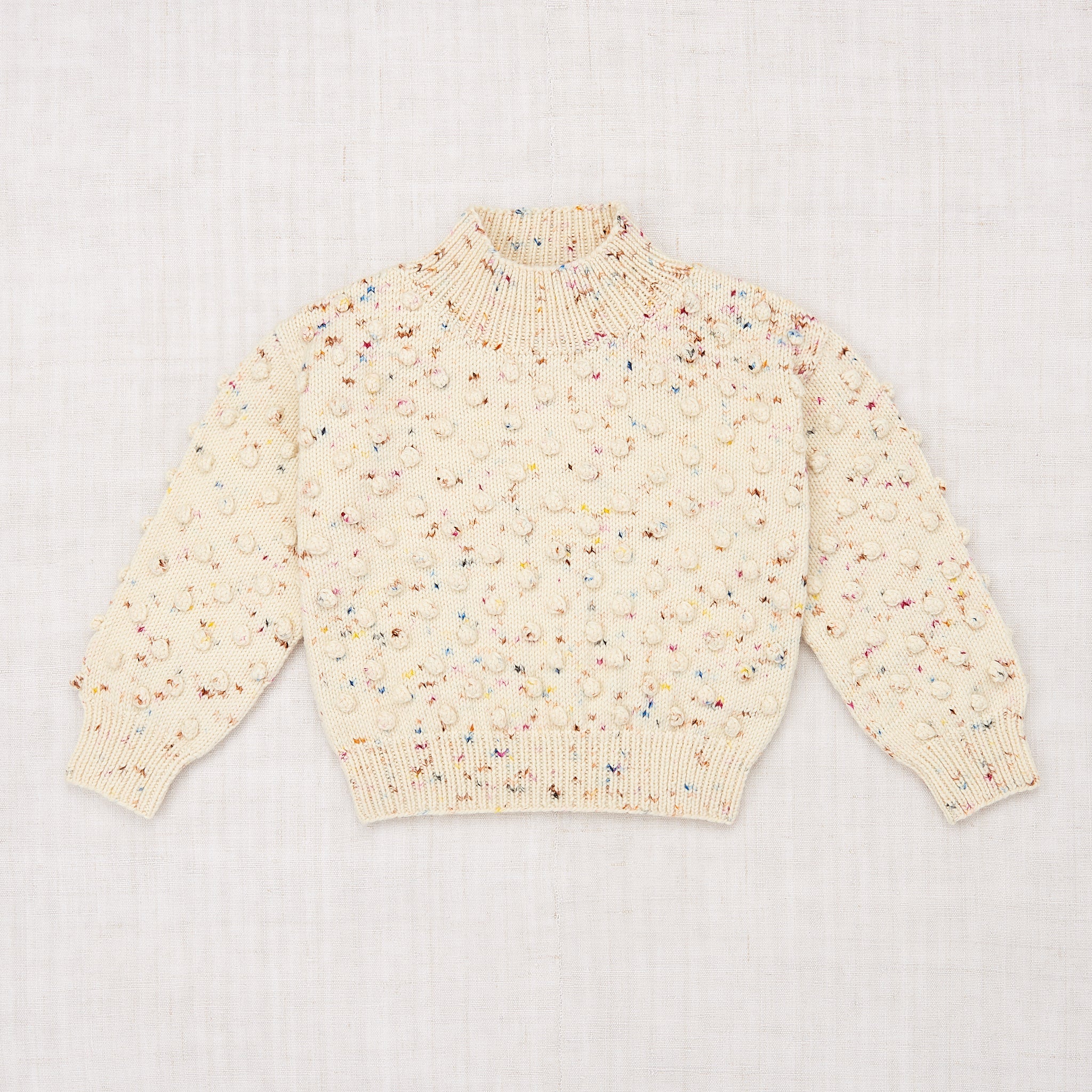 Mock Neck Popcorn Sweater - Misha & Puff