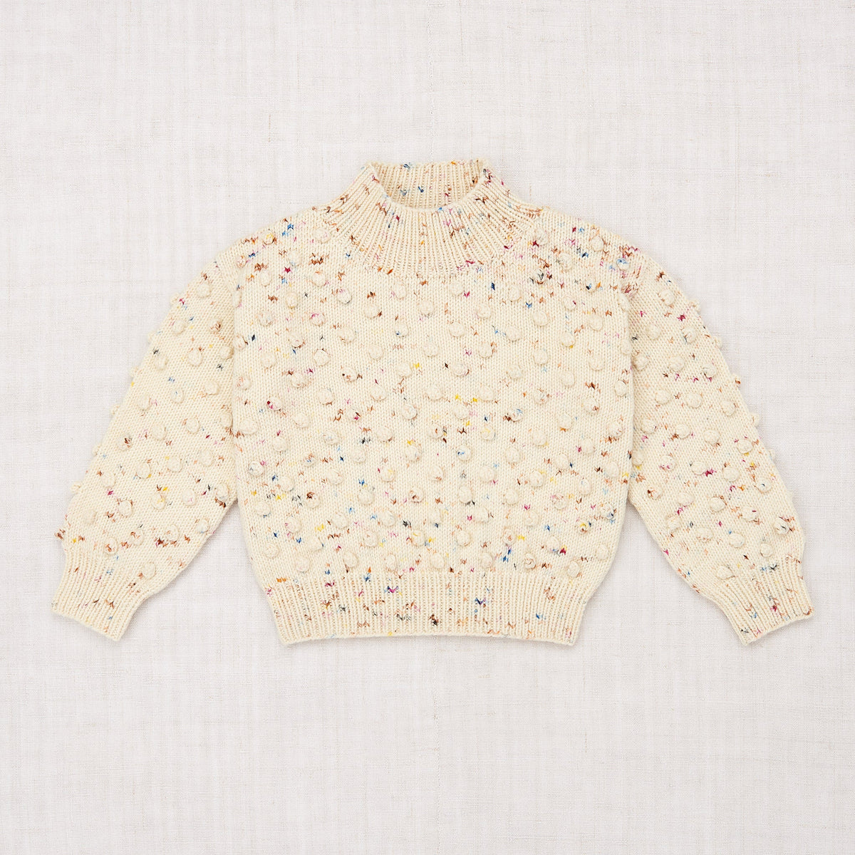 Mock Neck Popcorn Sweater