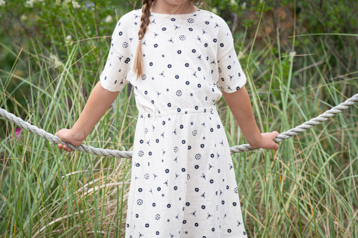 Short Sleeve Drop Shoulder Dress - Bandana Print - Misha & Puff